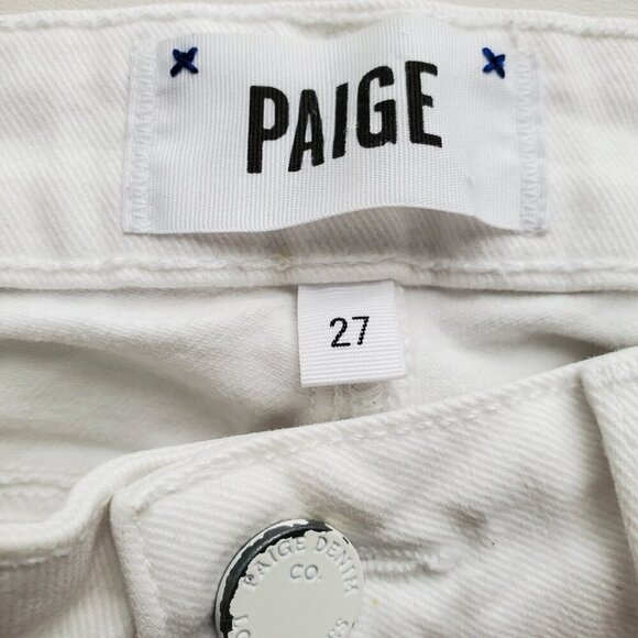 PAIGE Verdugo Ankle Skinny Jean Raw Hems Distressing Size 27 - Picture 9 of 16